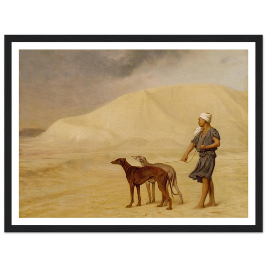 On the Desert (ca 1867) Art Print | Jean Leon Gerome - Framed Poster - 30x40 cm / 12x16″ - Black frame