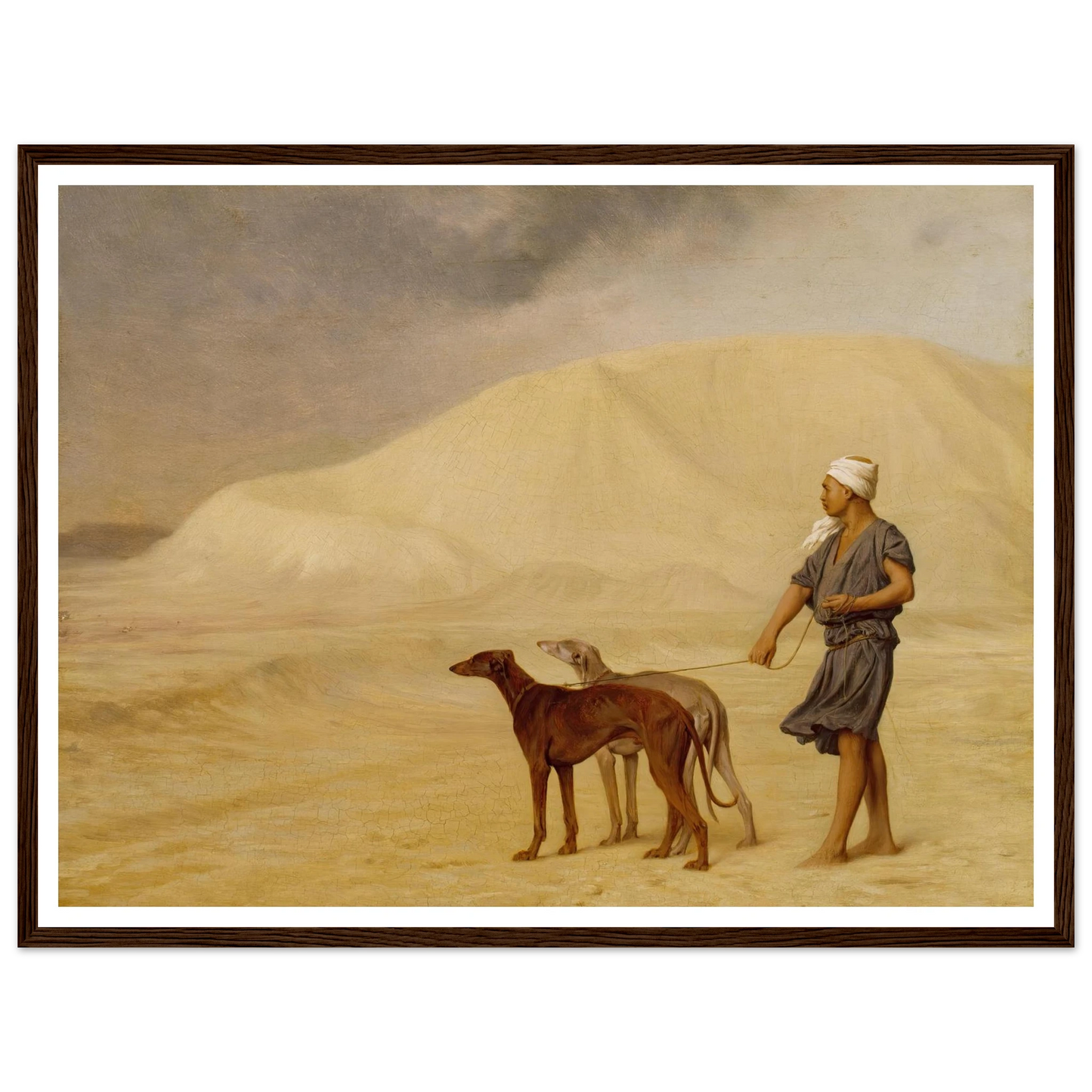 On the Desert (ca 1867) Art Print | Jean Leon Gerome - Framed Poster - 30x40 cm / 12x16″ - Black frame