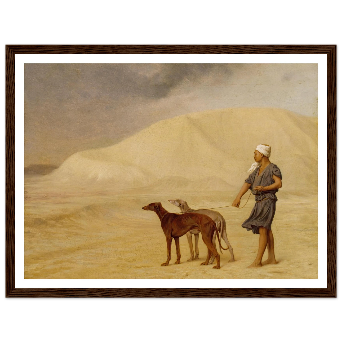 On the Desert (ca 1867) Art Print | Jean Leon Gerome - Framed Poster - 30x40 cm / 12x16″ - Black frame