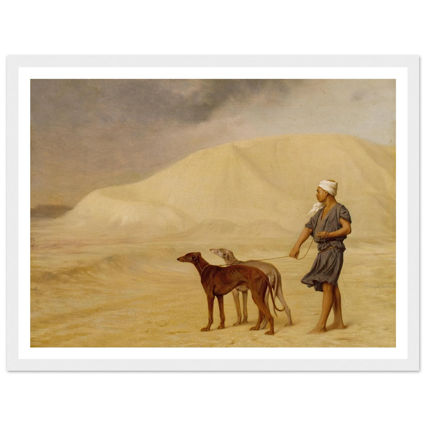 On the Desert (ca 1867) Art Print | Jean Leon Gerome - Framed Poster - 30x40 cm / 12x16″ - Black frame
