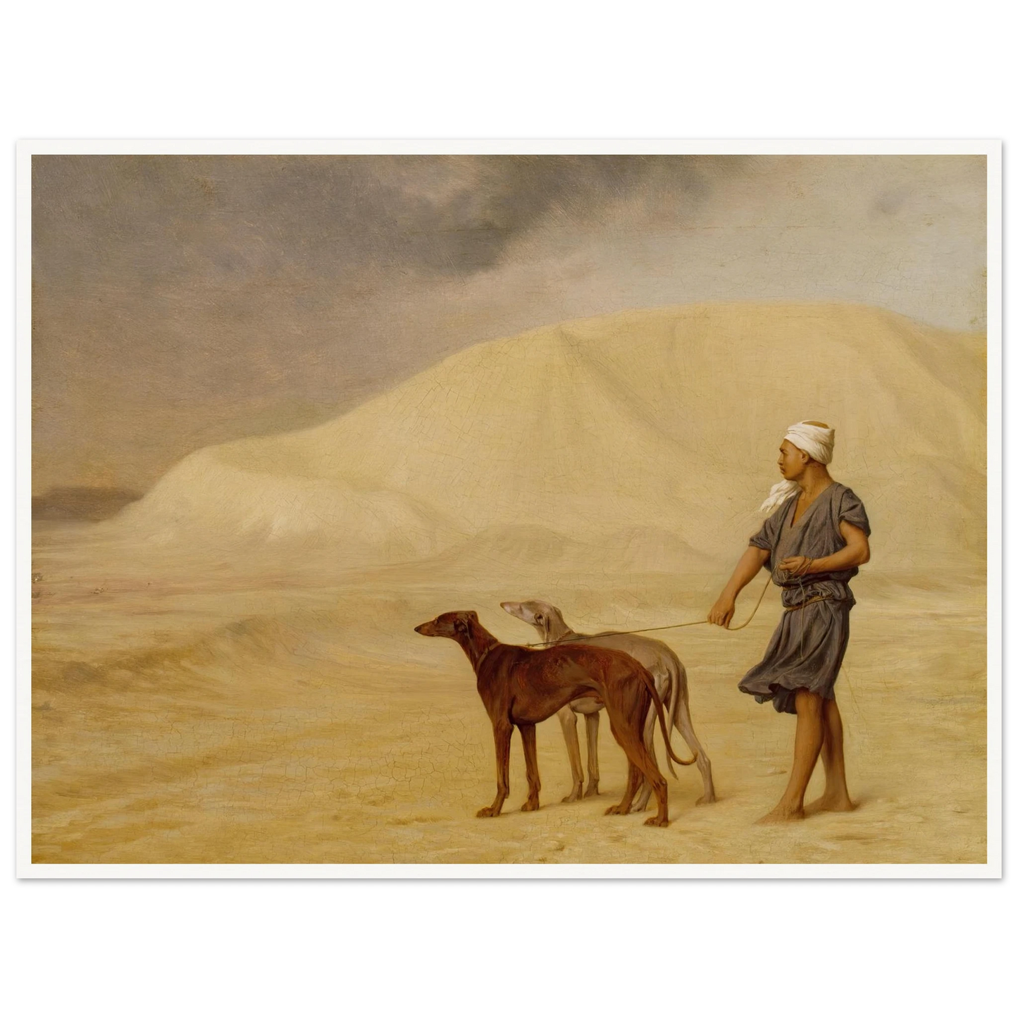 On the Desert (ca 1867) Art Print | Jean Leon Gerome - Framed Poster - 30x40 cm / 12x16″ - Black frame