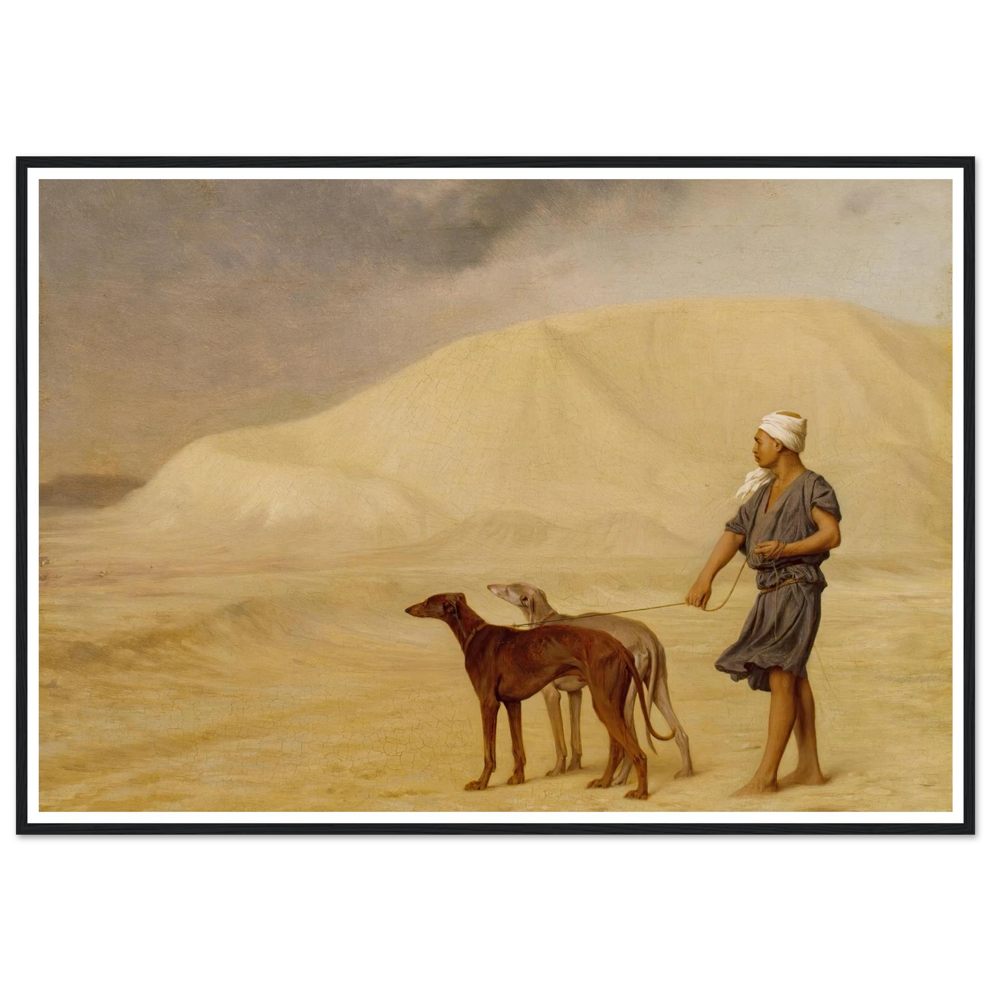 On the Desert (ca 1867) Art Print | Jean Leon Gerome - Framed Poster - 30x40 cm / 12x16″ - Black frame