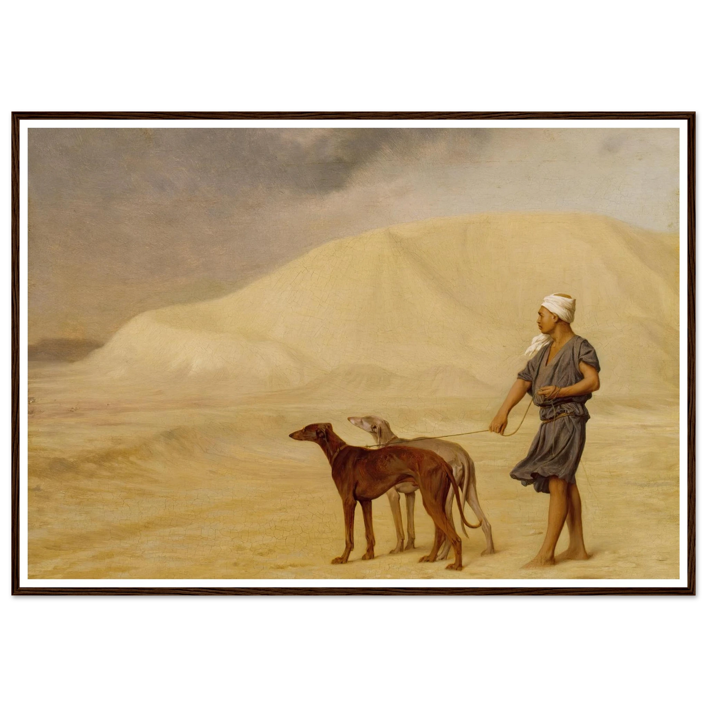 On the Desert (ca 1867) Art Print | Jean Leon Gerome - Framed Poster - 30x40 cm / 12x16″ - Black frame