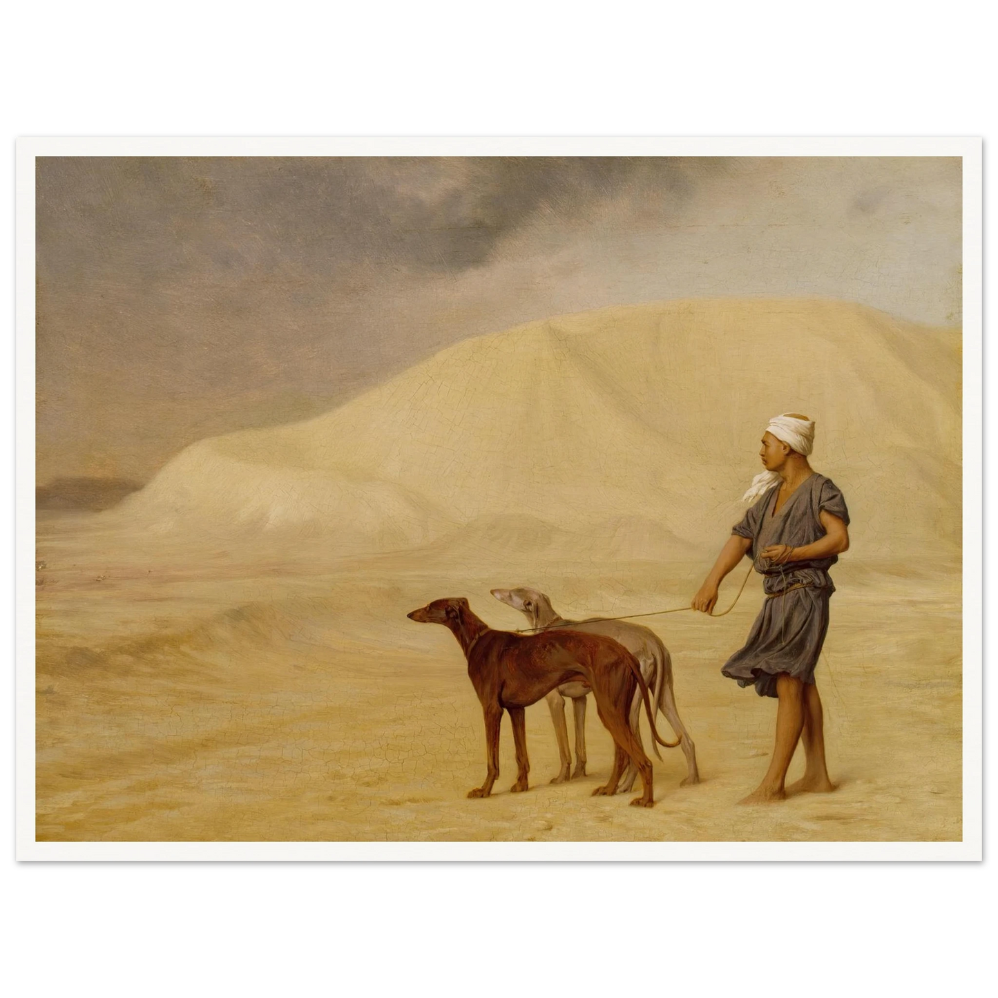 On the Desert (ca 1867) Art Print | Jean Leon Gerome - Framed Poster - 30x40 cm / 12x16″ - Black frame