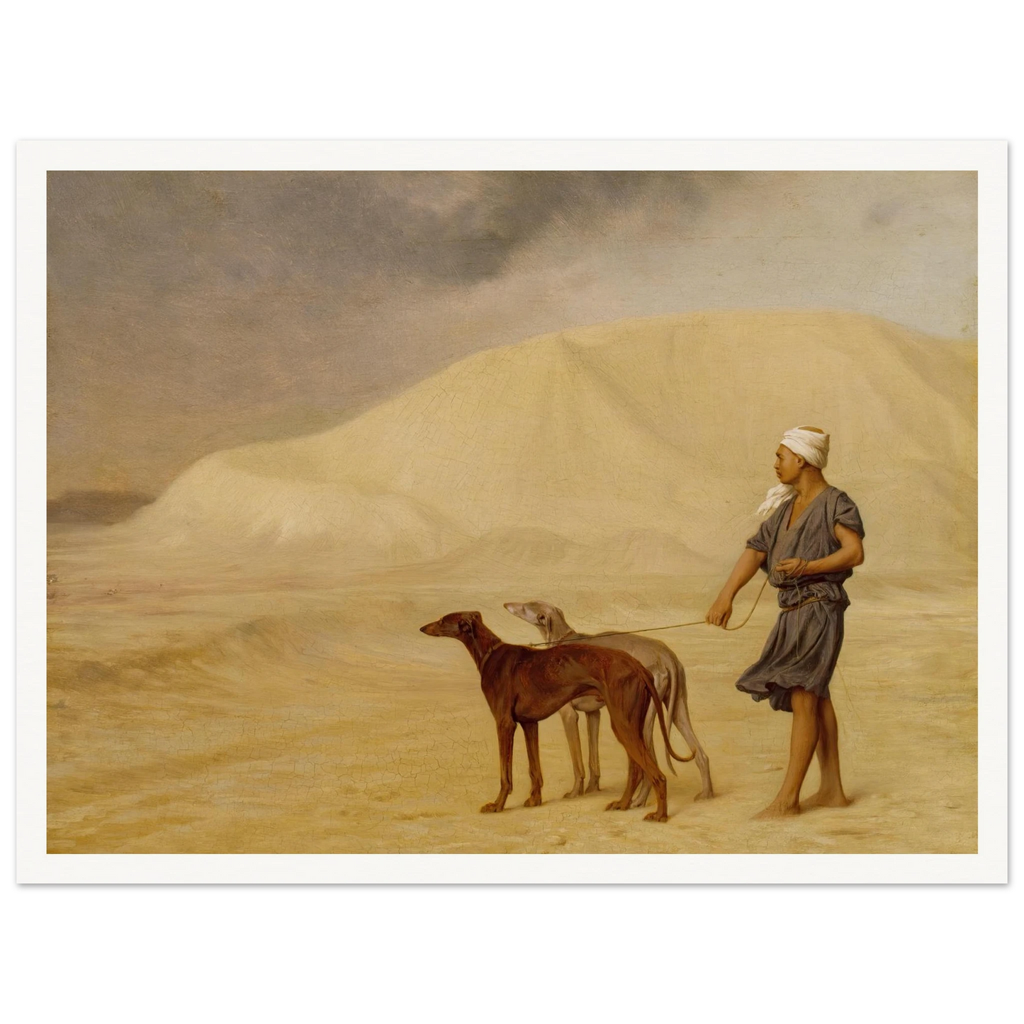 On the Desert (ca 1867) Art Print | Jean Leon Gerome - Framed Poster - 30x40 cm / 12x16″ - Black frame