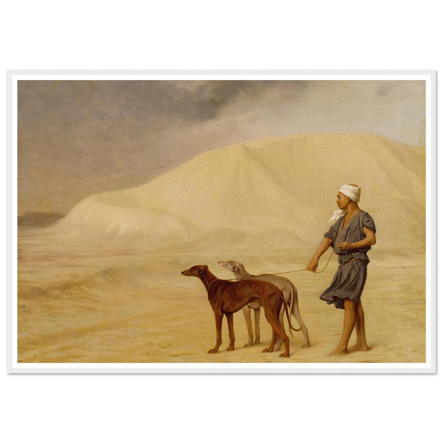 On the Desert (ca 1867) Art Print | Jean Leon Gerome - Framed Poster - 30x40 cm / 12x16″ - Black frame