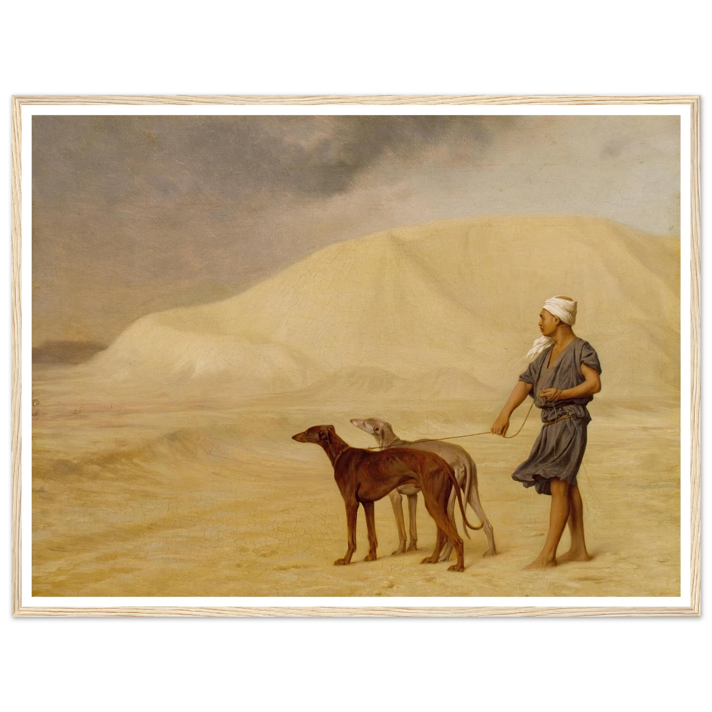 On the Desert (ca 1867) Art Print | Jean Leon Gerome - Framed Poster - 30x40 cm / 12x16″ - Black frame