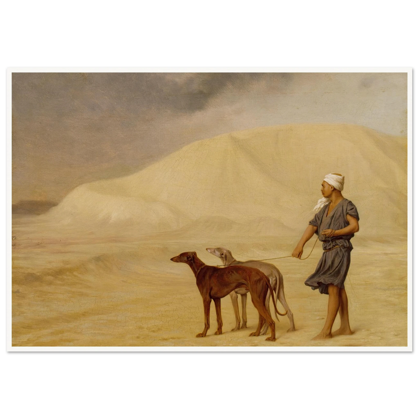 On the Desert (ca 1867) Art Print | Jean Leon Gerome - Framed Poster - 30x40 cm / 12x16″ - Black frame