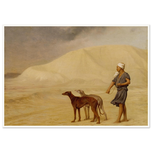 On the Desert (ca 1867) Art Print | Jean Leon Gerome - Framed Poster - 30x40 cm / 12x16″ - Black frame