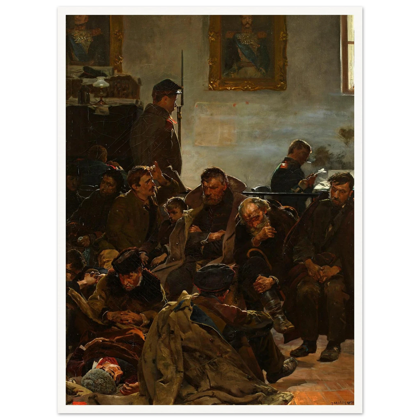 On the way to exile (Convicts on the way to Siberia) (1890) Art Print | Jacek Malczewski - Framed Poster - 30x40 cm / 12x16″ - Black frame