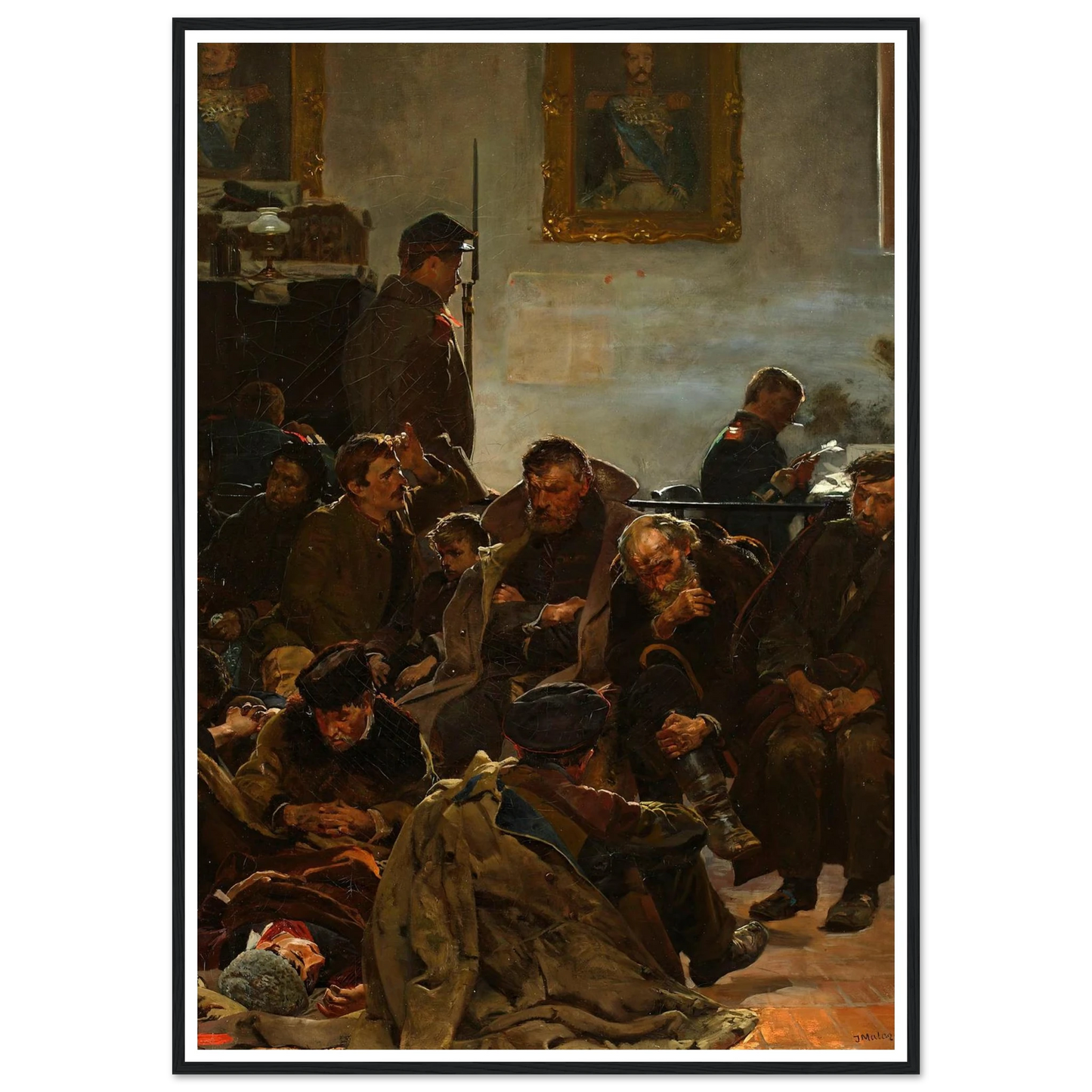 On the way to exile (Convicts on the way to Siberia) (1890) Art Print | Jacek Malczewski - Framed Poster - 30x40 cm / 12x16″ - Black frame