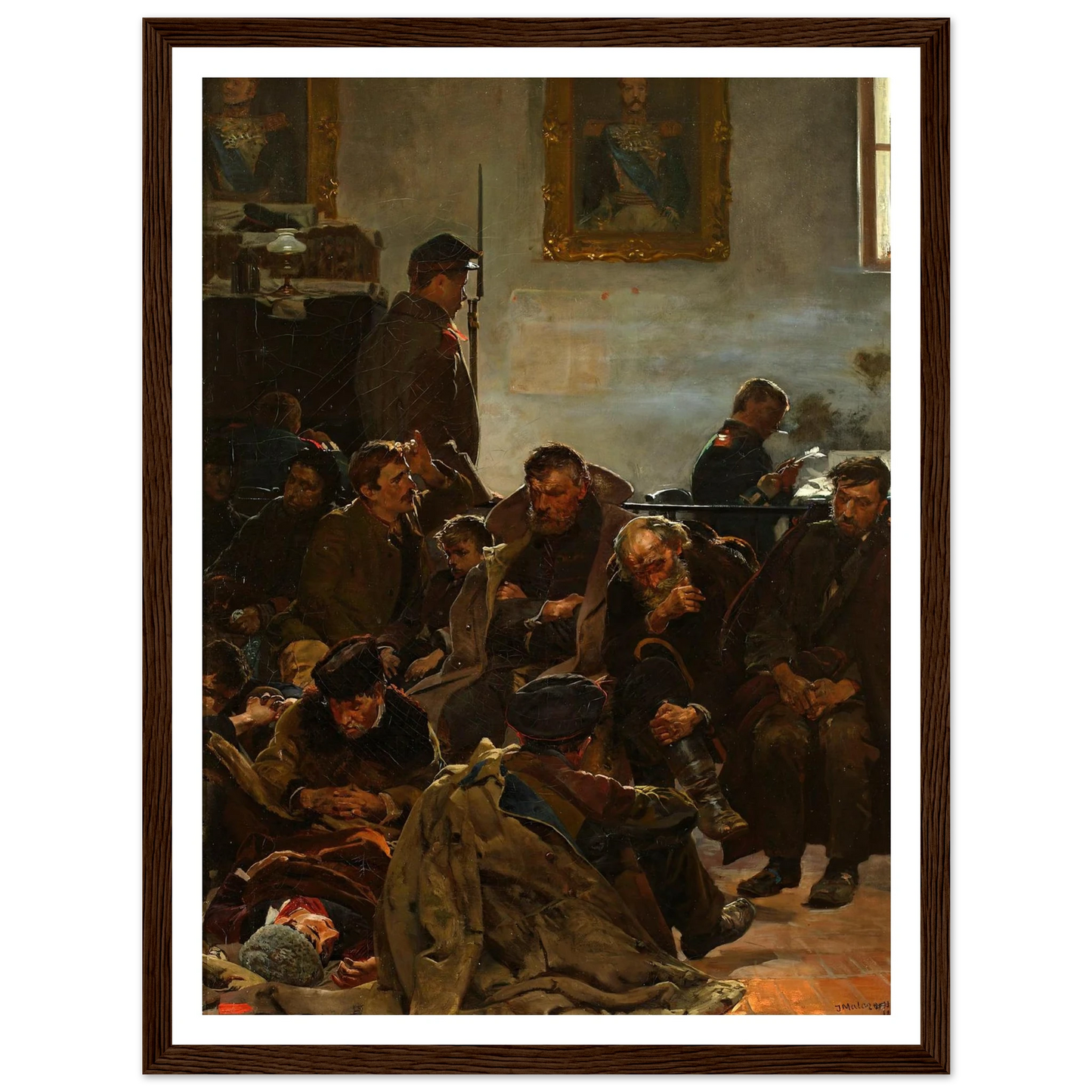 On the way to exile (Convicts on the way to Siberia) (1890) Art Print | Jacek Malczewski - Framed Poster - 30x40 cm / 12x16″ - Black frame