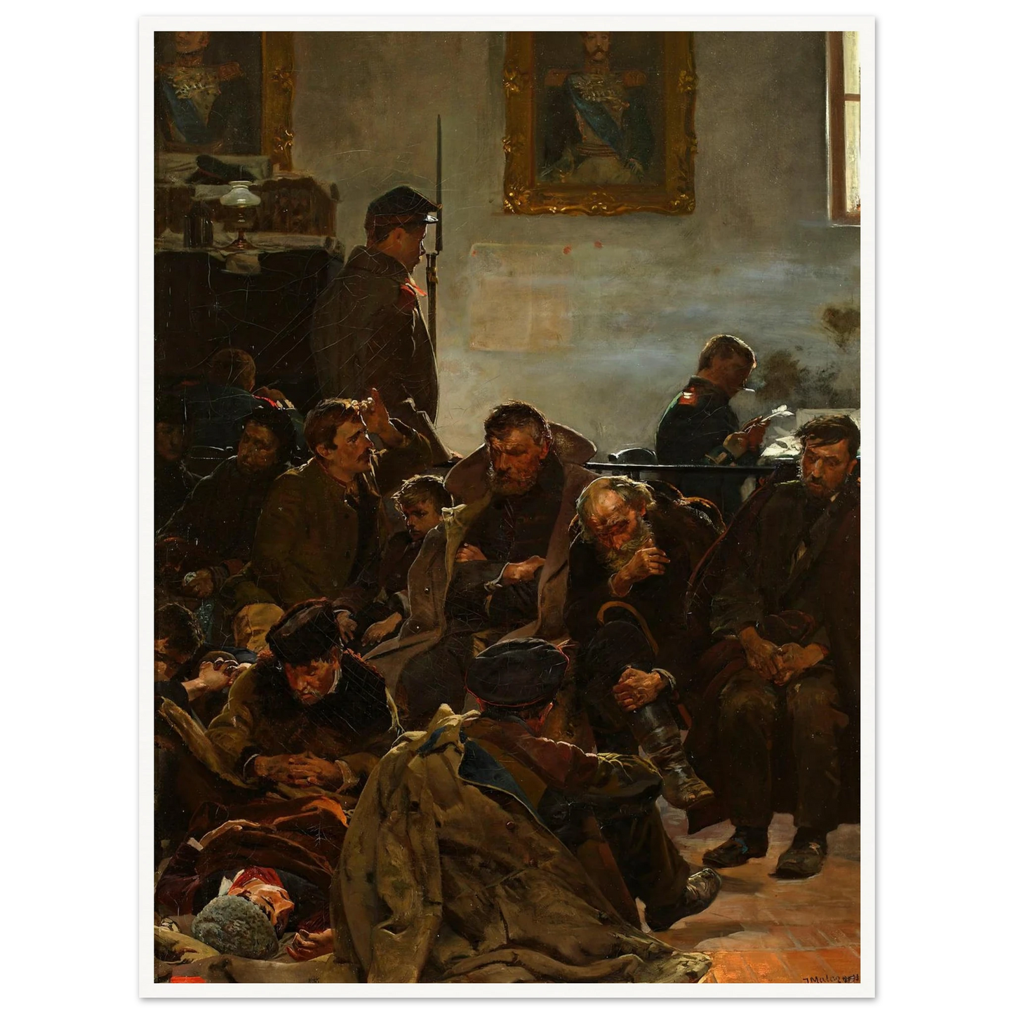 On the way to exile (Convicts on the way to Siberia) (1890) Art Print | Jacek Malczewski - Framed Poster - 30x40 cm / 12x16″ - Black frame