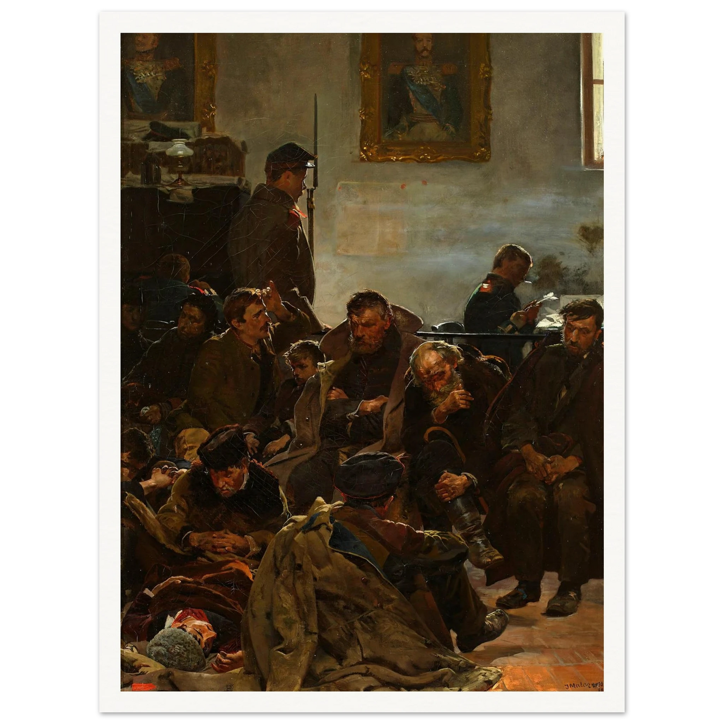 On the way to exile (Convicts on the way to Siberia) (1890) Art Print | Jacek Malczewski - Framed Poster - 30x40 cm / 12x16″ - Black frame