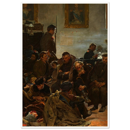 On the way to exile (Convicts on the way to Siberia) (1890) Art Print | Jacek Malczewski - Framed Poster - 30x40 cm / 12x16″ - Black frame