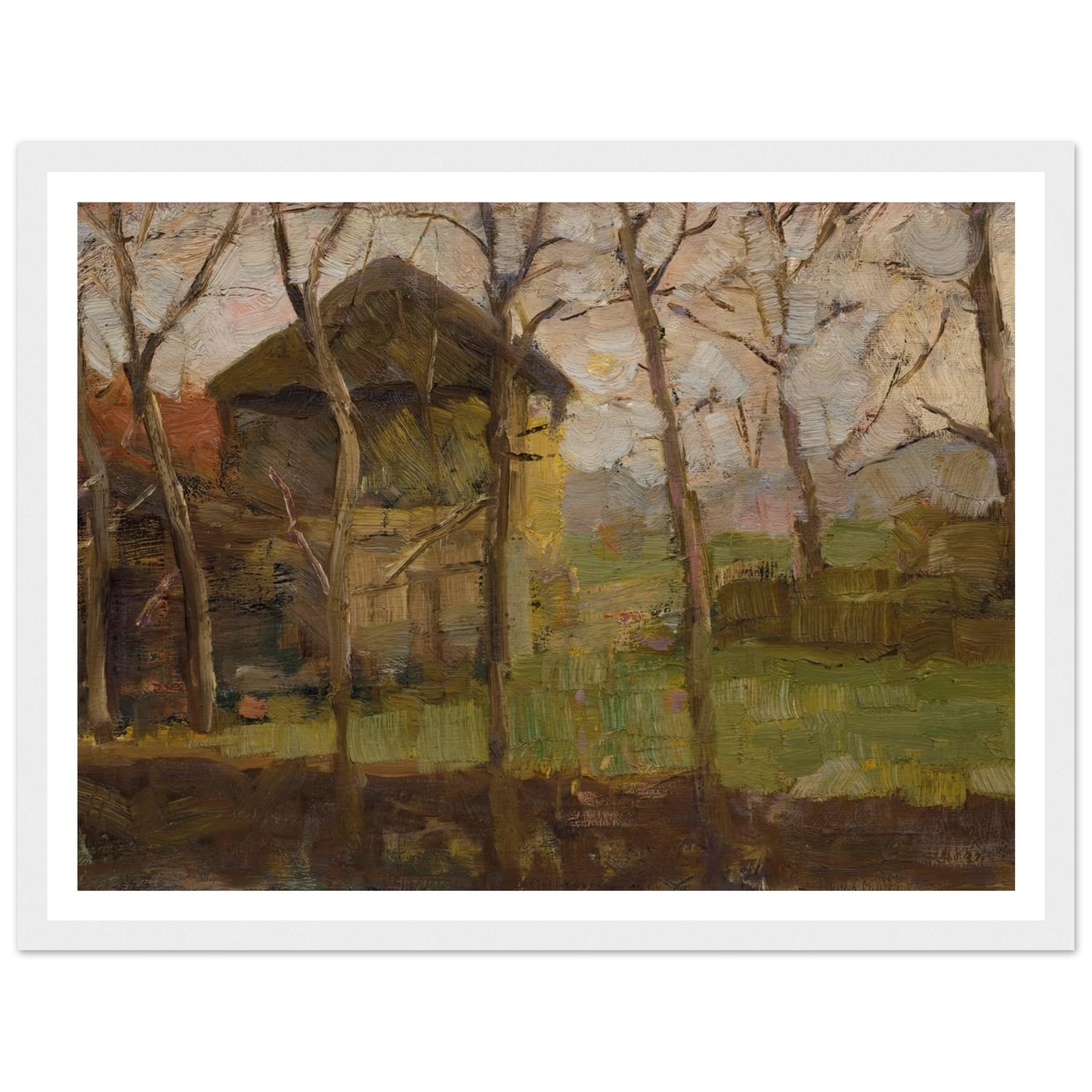 Op de Ringdijk, Watergraafsmeer (1902) Art Print | Piet Mondrian - Framed Poster - 30x40 cm / 12x16″ - Black frame