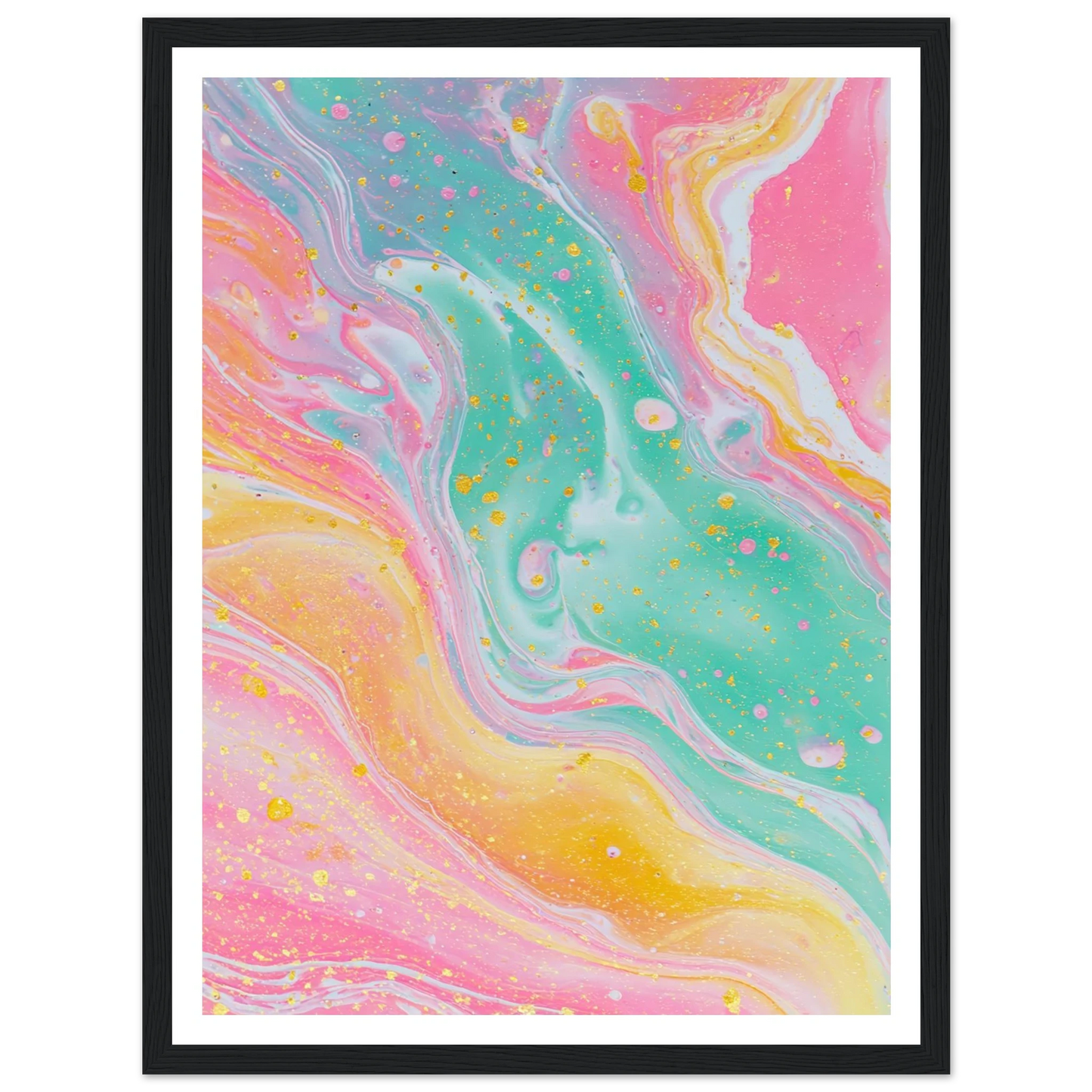 Opaline Softness - Framed Poster - 30x40 cm / 12x16″ - Black frame