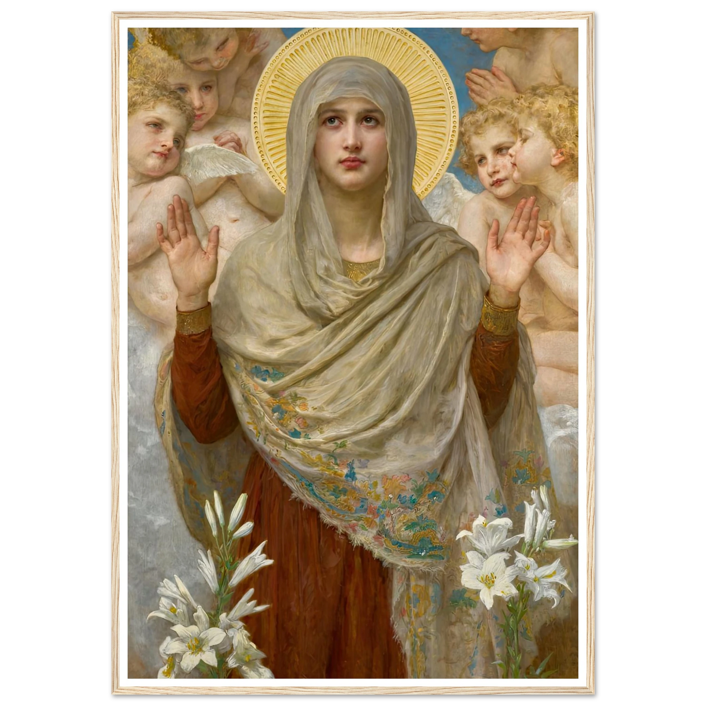 Ora Pro Nobis (1903) Art Print | William Bouguereau - Framed Poster - 30x40 cm / 12x16″ - Black frame
