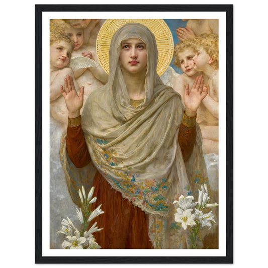 Ora Pro Nobis (1903) Art Print | William Bouguereau - Framed Poster - 30x40 cm / 12x16″ - Black frame