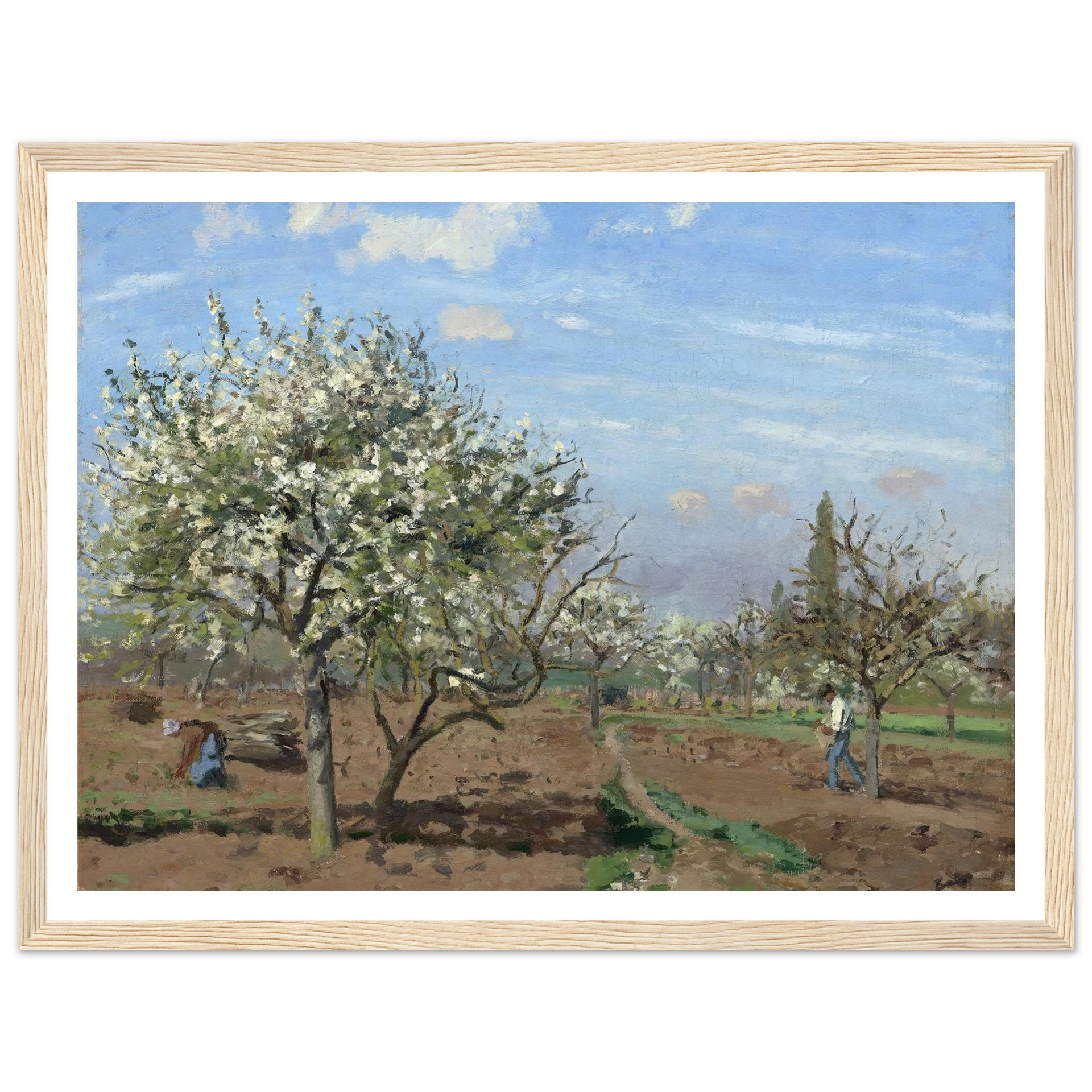 Orchard in Bloom,Louveciennes (1872) Art Print | Camille Pissarro