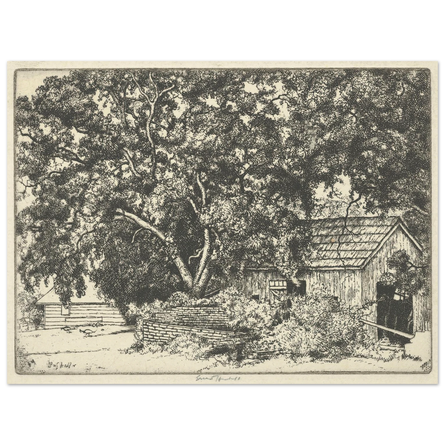 Orindo Rancho (1920) Art Print | Ernest Haskell - Framed Poster - 30x40 cm / 12x16″ - Black frame