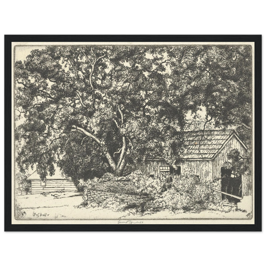 Orindo Rancho (1920) Art Print | Ernest Haskell - Framed Poster - 30x40 cm / 12x16″ - Black frame