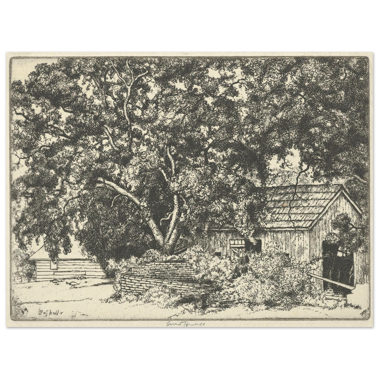 Orindo Rancho (1920) Art Print | Ernest Haskell - Framed Poster - 30x40 cm / 12x16″ - Black frame