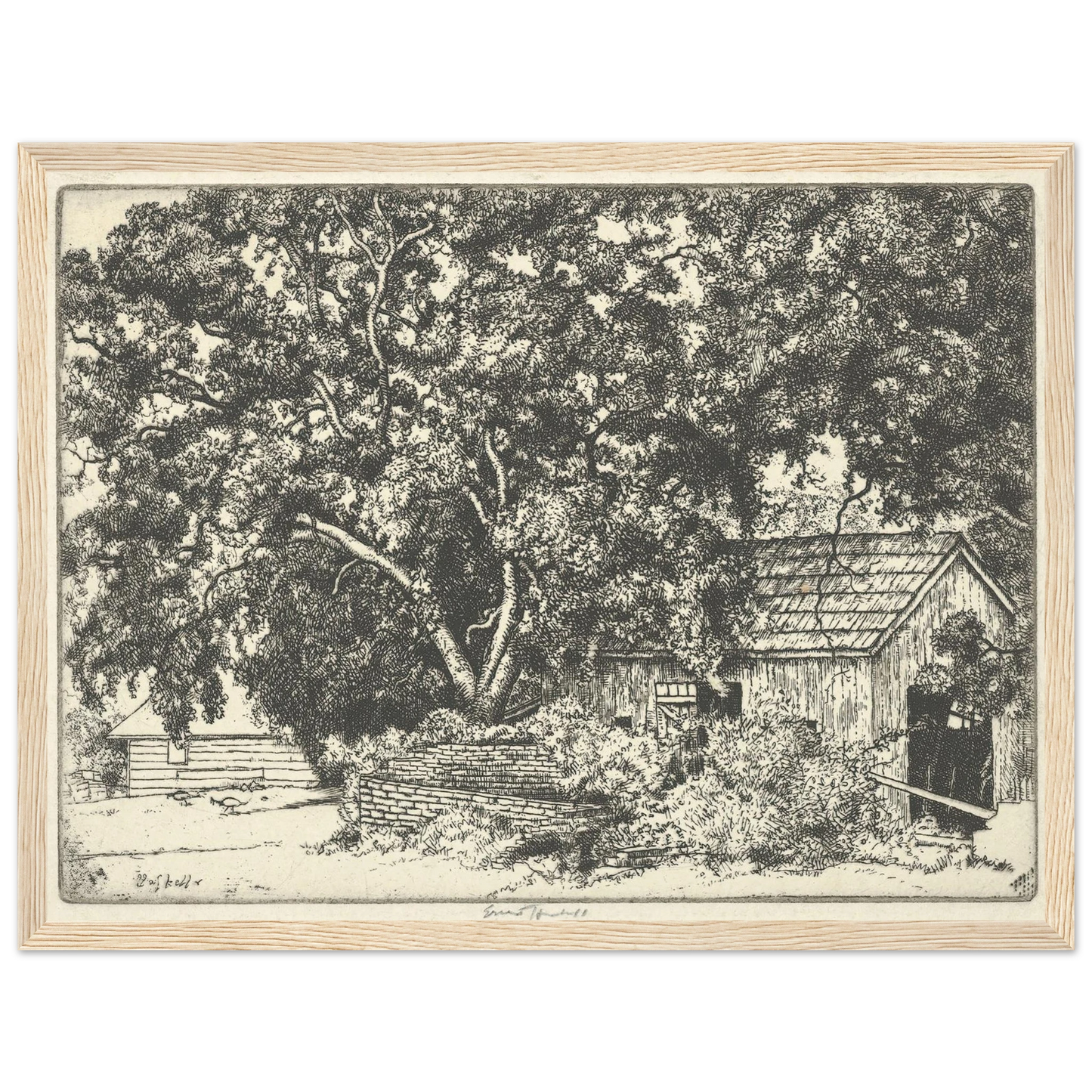 Orindo Rancho (1920) Art Print | Ernest Haskell - Framed Poster - 30x40 cm / 12x16″ - Black frame