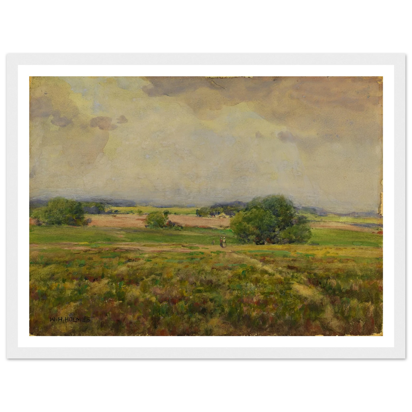 Over The Maryland Fields Art Print | William Henry Holmes - Framed Poster - 30x40 cm / 12x16″ - Black frame