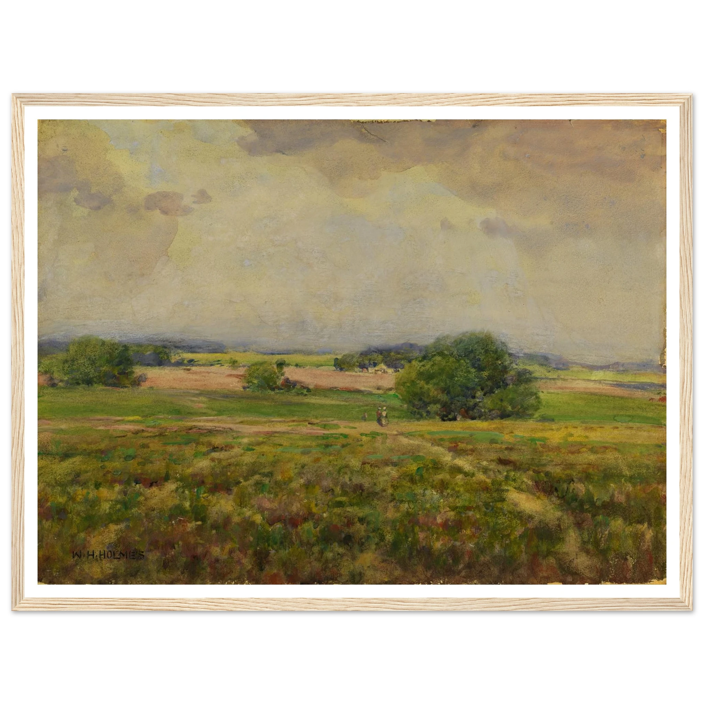 Over The Maryland Fields Art Print | William Henry Holmes - Framed Poster - 30x40 cm / 12x16″ - Black frame