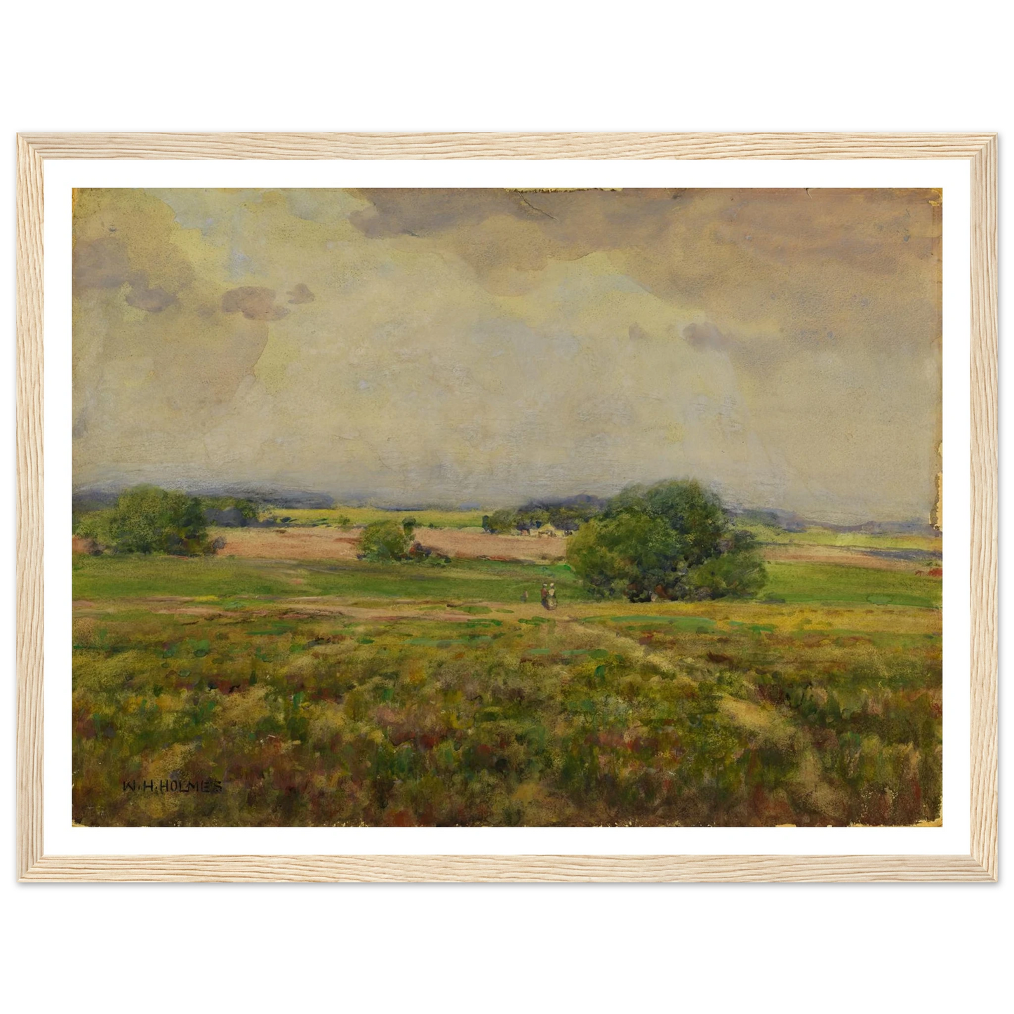 Over The Maryland Fields Art Print | William Henry Holmes - Framed Poster - 30x40 cm / 12x16″ - Black frame
