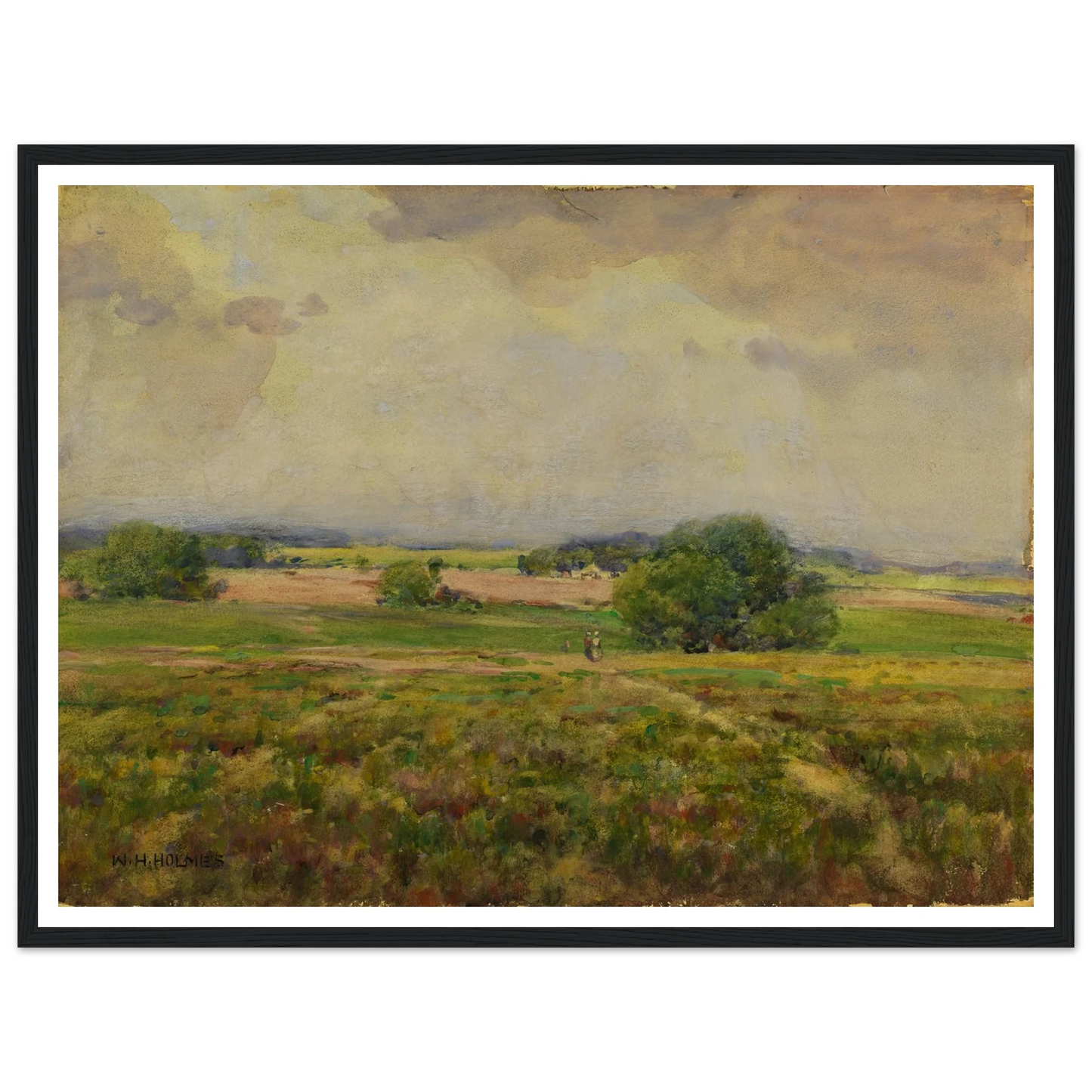Over The Maryland Fields Art Print | William Henry Holmes - Framed Poster - 30x40 cm / 12x16″ - Black frame
