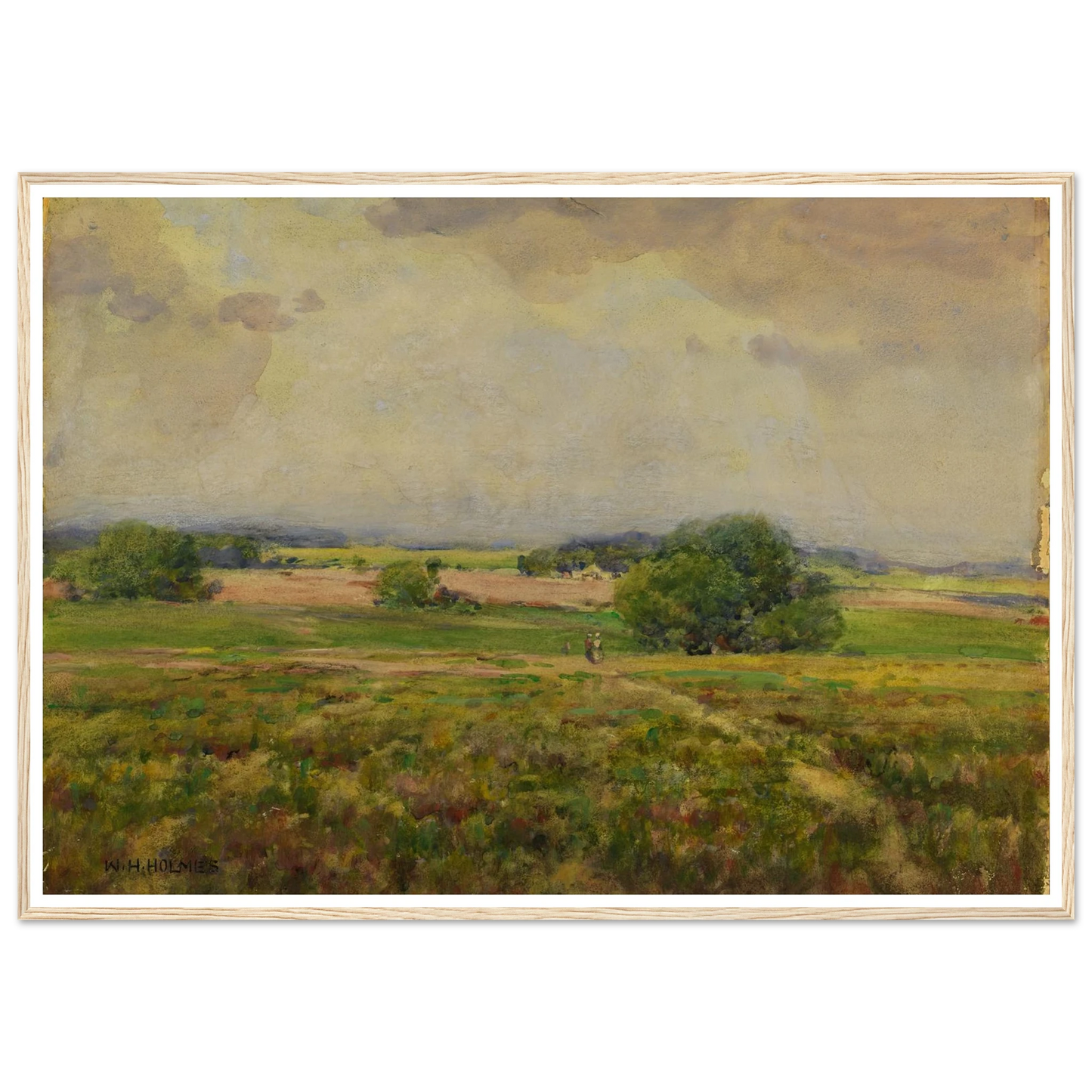 Over The Maryland Fields Art Print | William Henry Holmes - Framed Poster - 30x40 cm / 12x16″ - Black frame