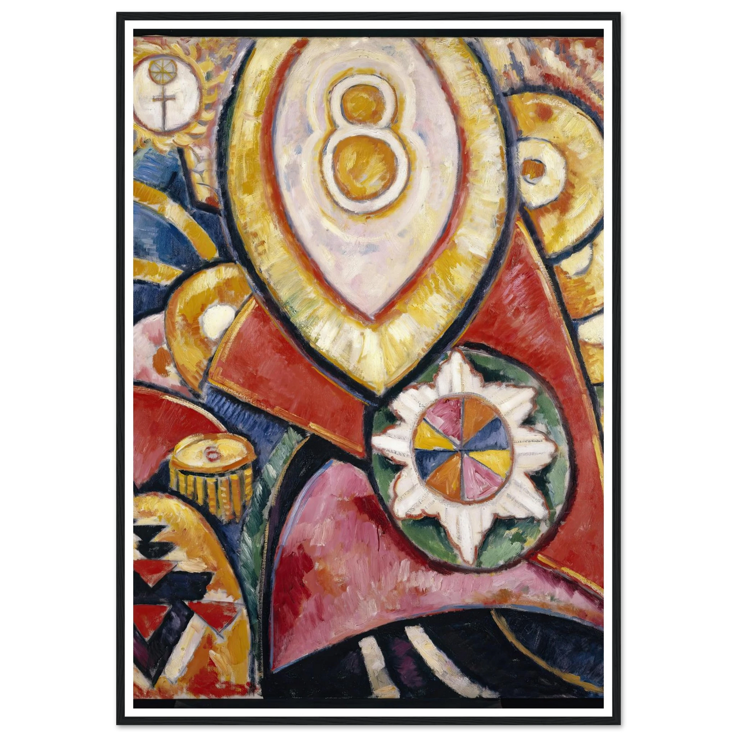 Painting No. 48 (1913) Art Print | Marsden Hartley - Framed Poster - 30x40 cm / 12x16″ - Black frame