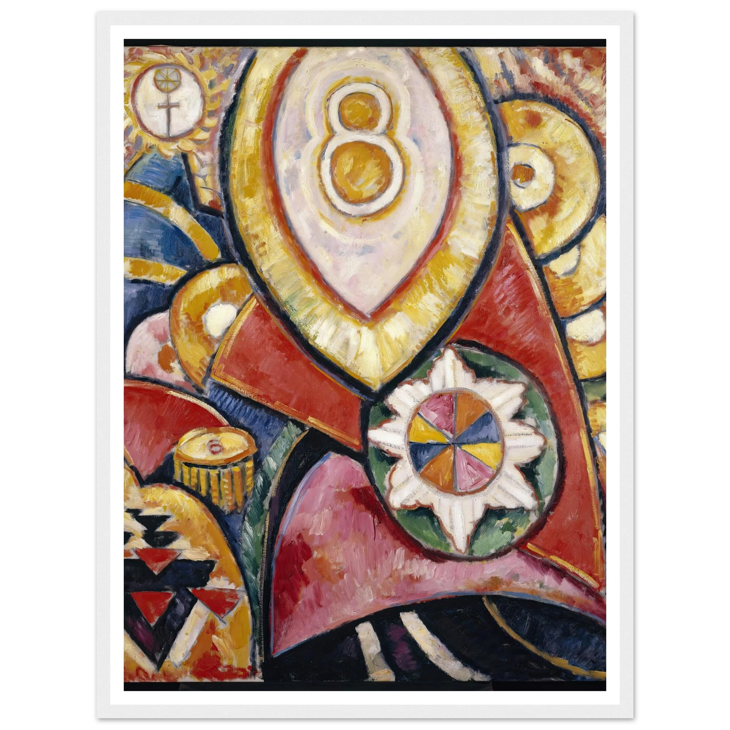 Painting No. 48 (1913) Art Print | Marsden Hartley - Framed Poster - 30x40 cm / 12x16″ - Black frame
