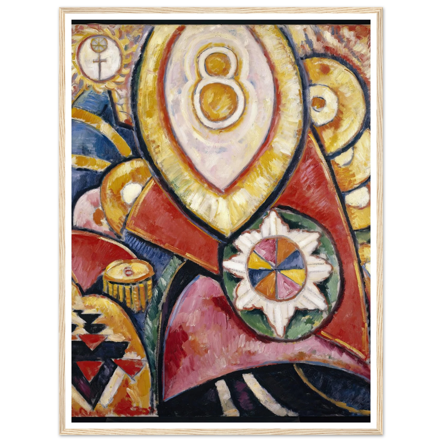 Painting No. 48 (1913) Art Print | Marsden Hartley - Framed Poster - 30x40 cm / 12x16″ - Black frame