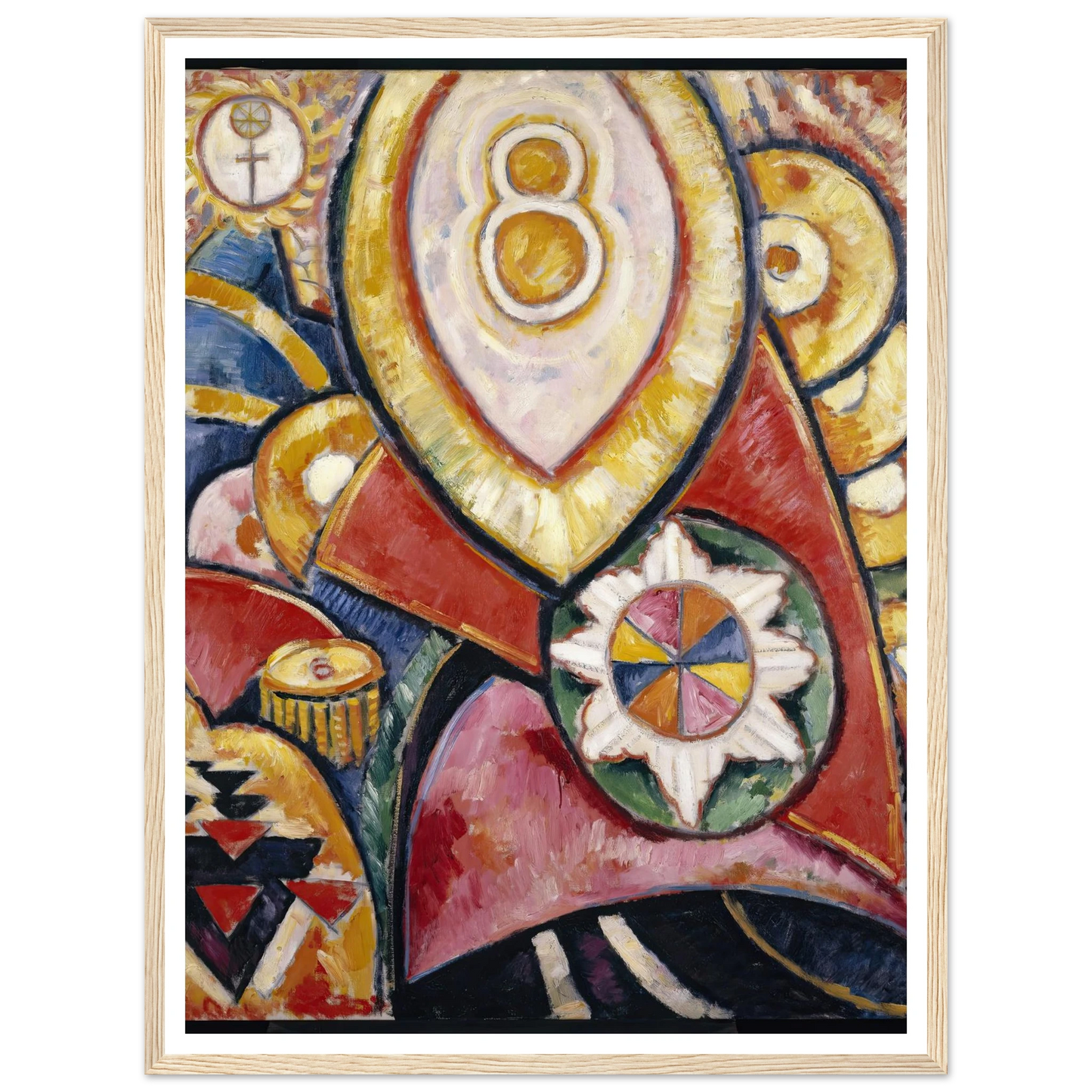 Painting No. 48 (1913) Art Print | Marsden Hartley - Framed Poster - 30x40 cm / 12x16″ - Black frame