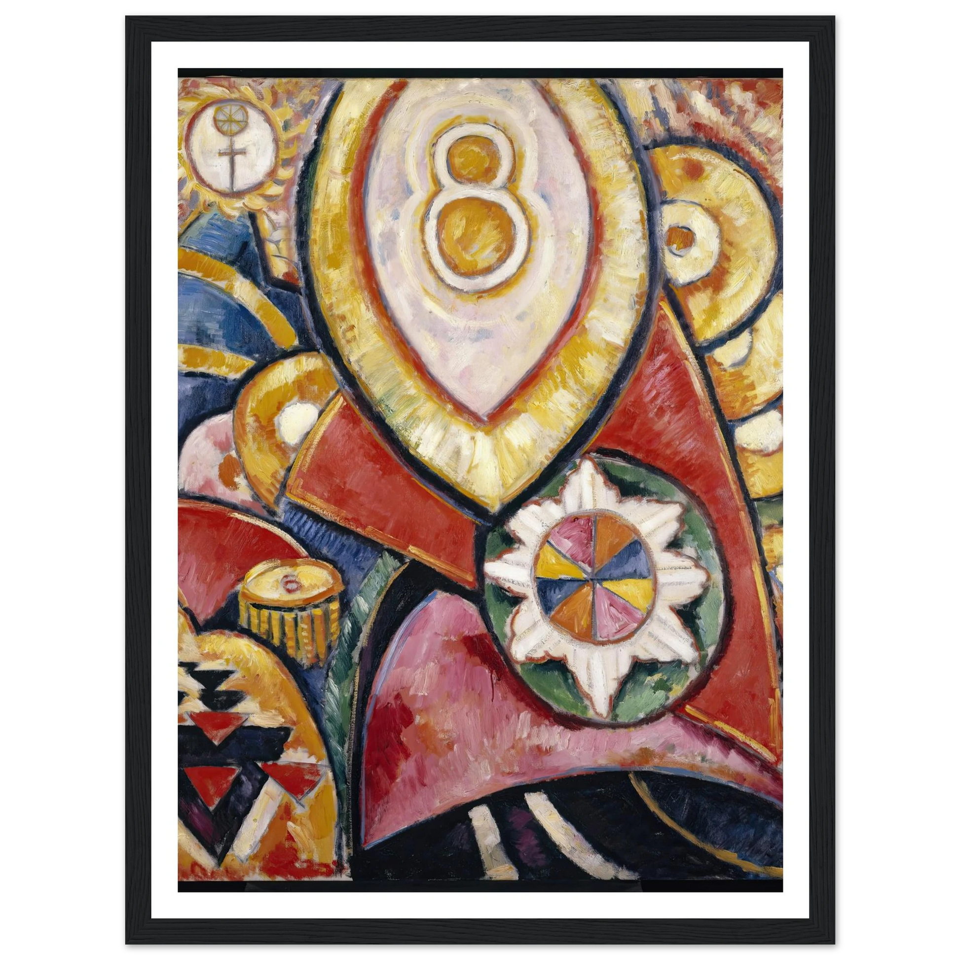 Painting No. 48 (1913) Art Print | Marsden Hartley - Framed Poster - 30x40 cm / 12x16″ - Black frame