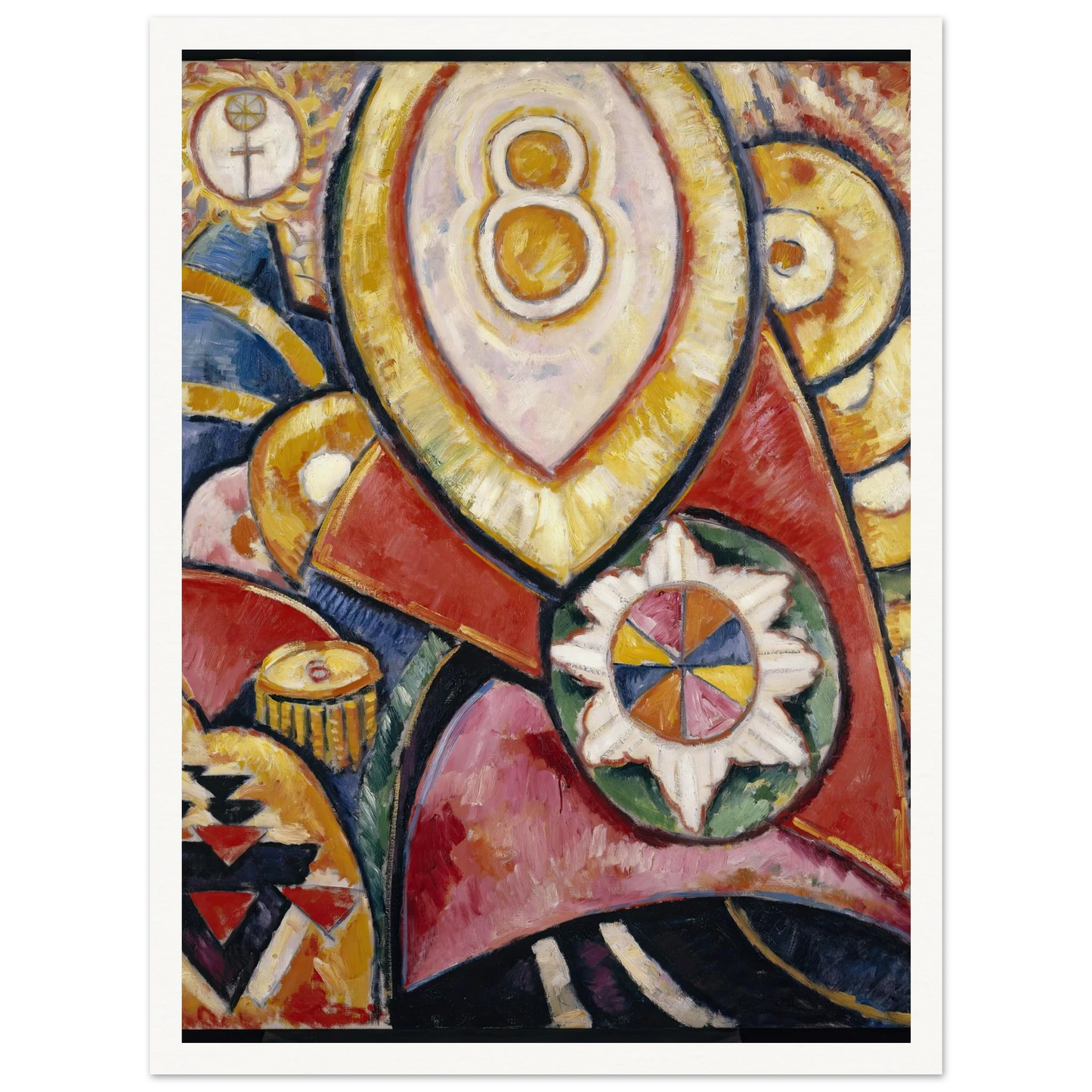 Painting No. 48 (1913) Art Print | Marsden Hartley - Framed Poster - 30x40 cm / 12x16″ - Black frame