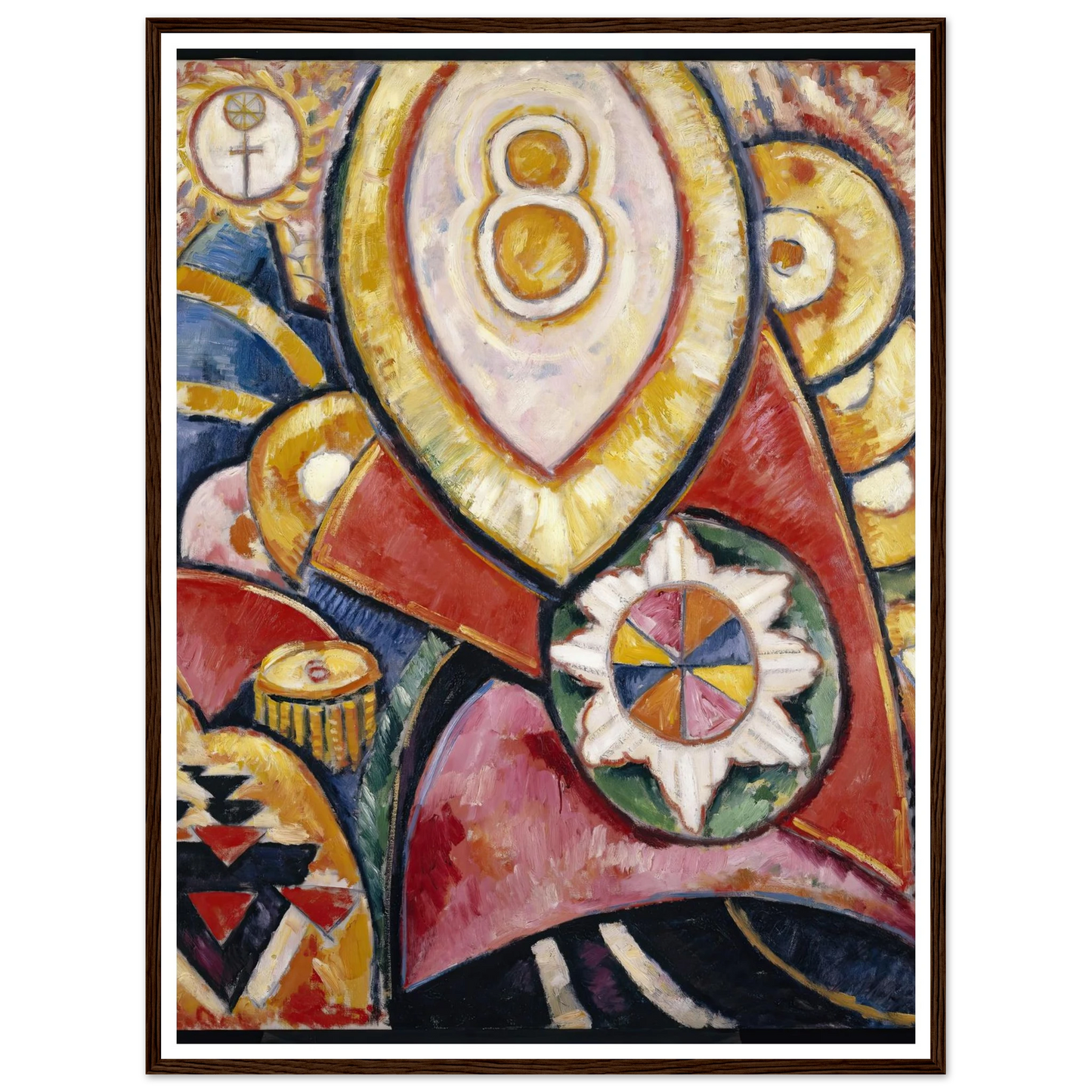 Painting No. 48 (1913) Art Print | Marsden Hartley - Framed Poster - 30x40 cm / 12x16″ - Black frame