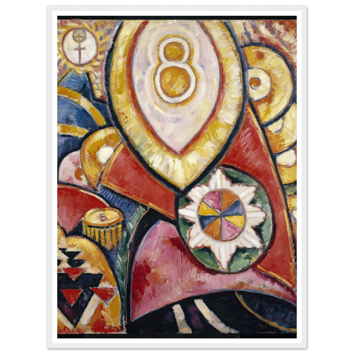 Painting No. 48 (1913) Art Print | Marsden Hartley - Framed Poster - 30x40 cm / 12x16″ - Black frame