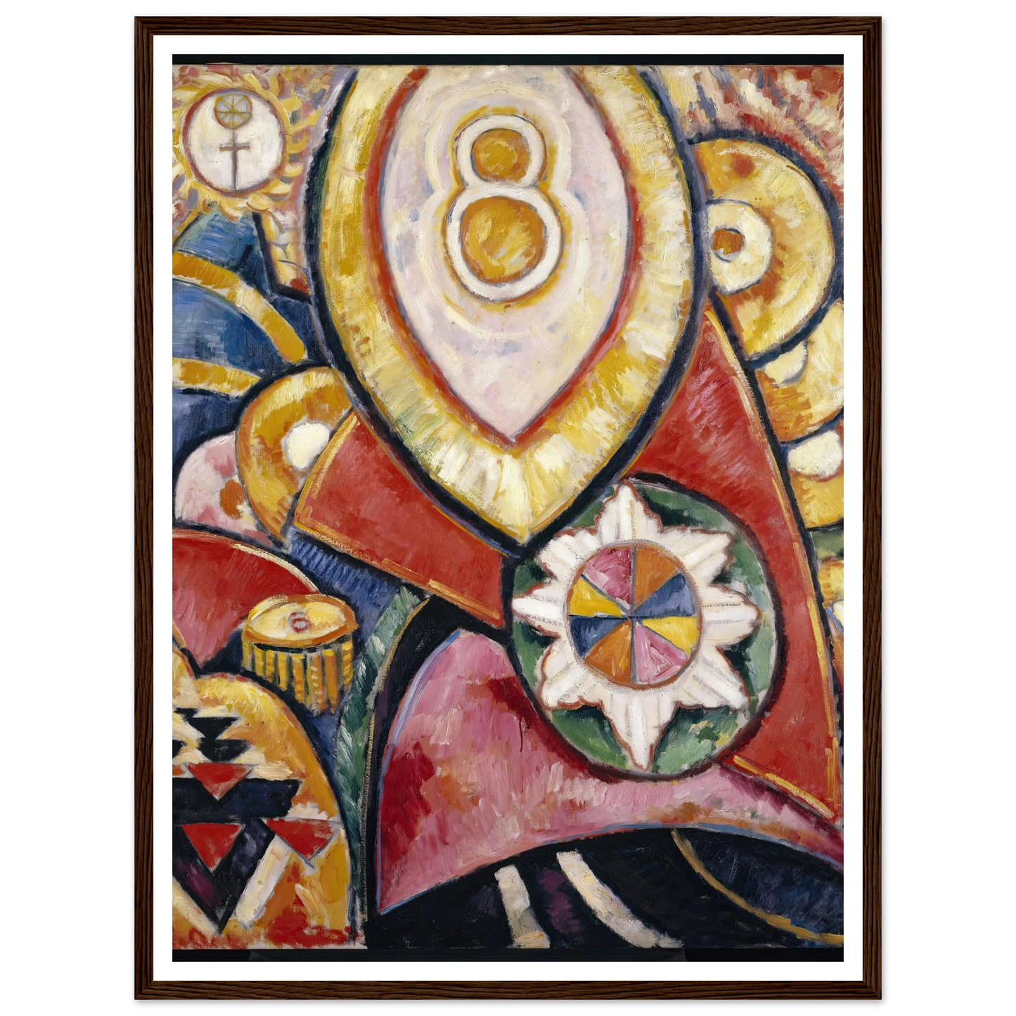 Painting No. 48 (1913) Art Print | Marsden Hartley - Framed Poster - 30x40 cm / 12x16″ - Black frame