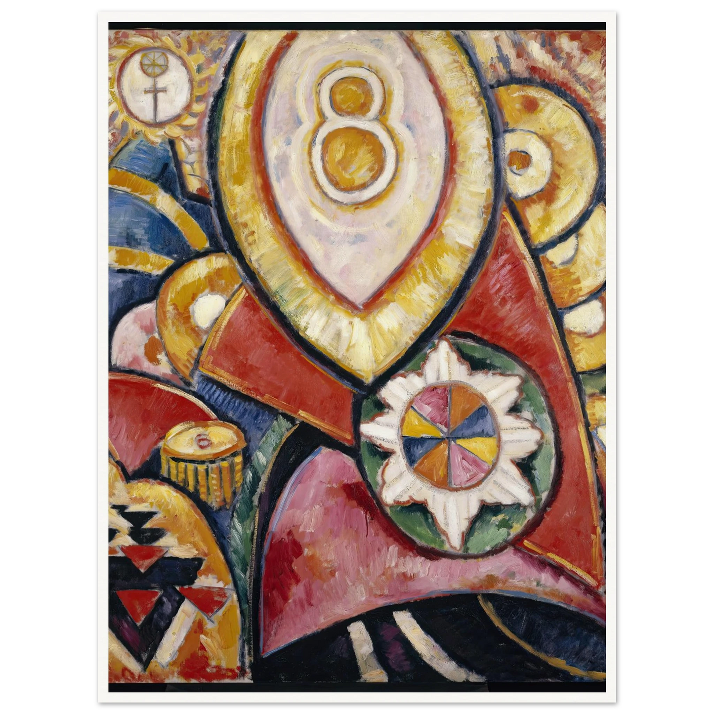 Painting No. 48 (1913) Art Print | Marsden Hartley - Framed Poster - 30x40 cm / 12x16″ - Black frame