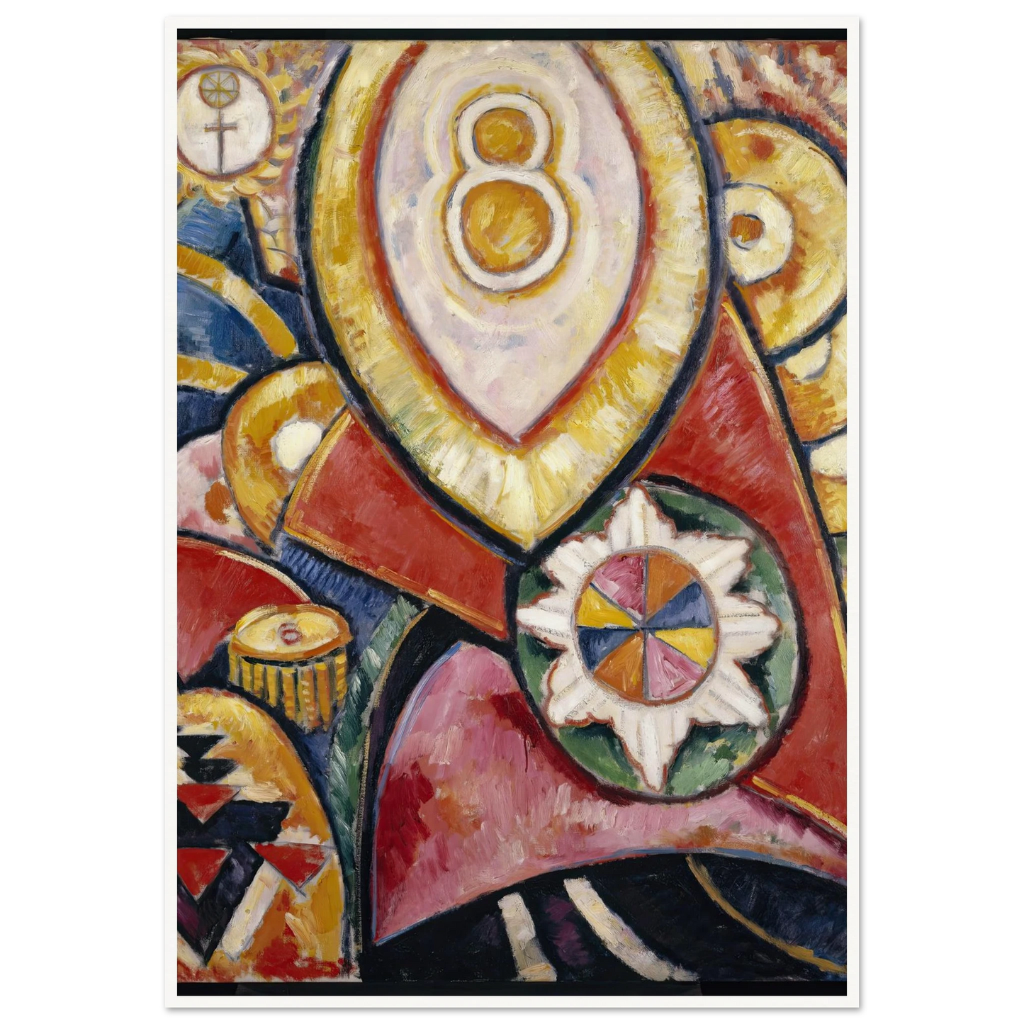 Painting No. 48 (1913) Art Print | Marsden Hartley - Framed Poster - 30x40 cm / 12x16″ - Black frame