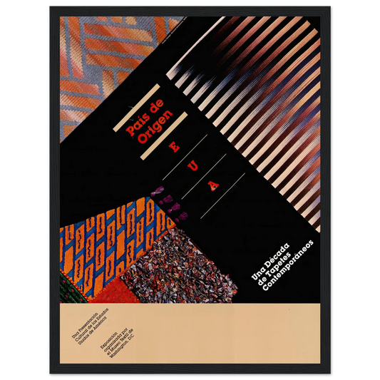 Pais de Origen. Una Decada de Tapetes Contemporaneos. Art Print | US Information Agency - Framed Poster - 30x40 cm / 12x16″ - Black frame