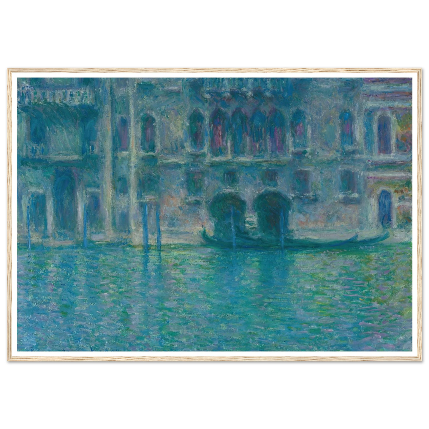 Palazzo da Mula, Venice (1908) Art Print | Claude Monet - Framed Poster - 30x40 cm / 12x16″ - Black frame