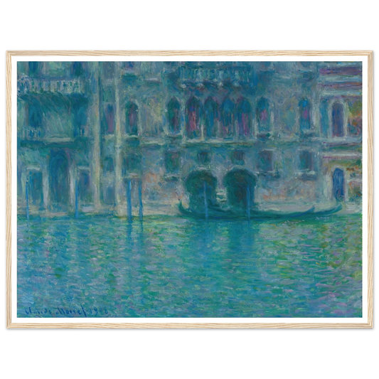 Palazzo da Mula, Venice (1908) Art Print | Claude Monet - Framed Poster - 30x40 cm / 12x16″ - Black frame