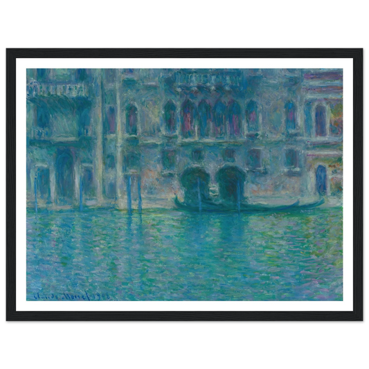 Palazzo da Mula, Venice (1908) Art Print | Claude Monet - Framed Poster - 30x40 cm / 12x16″ - Black frame