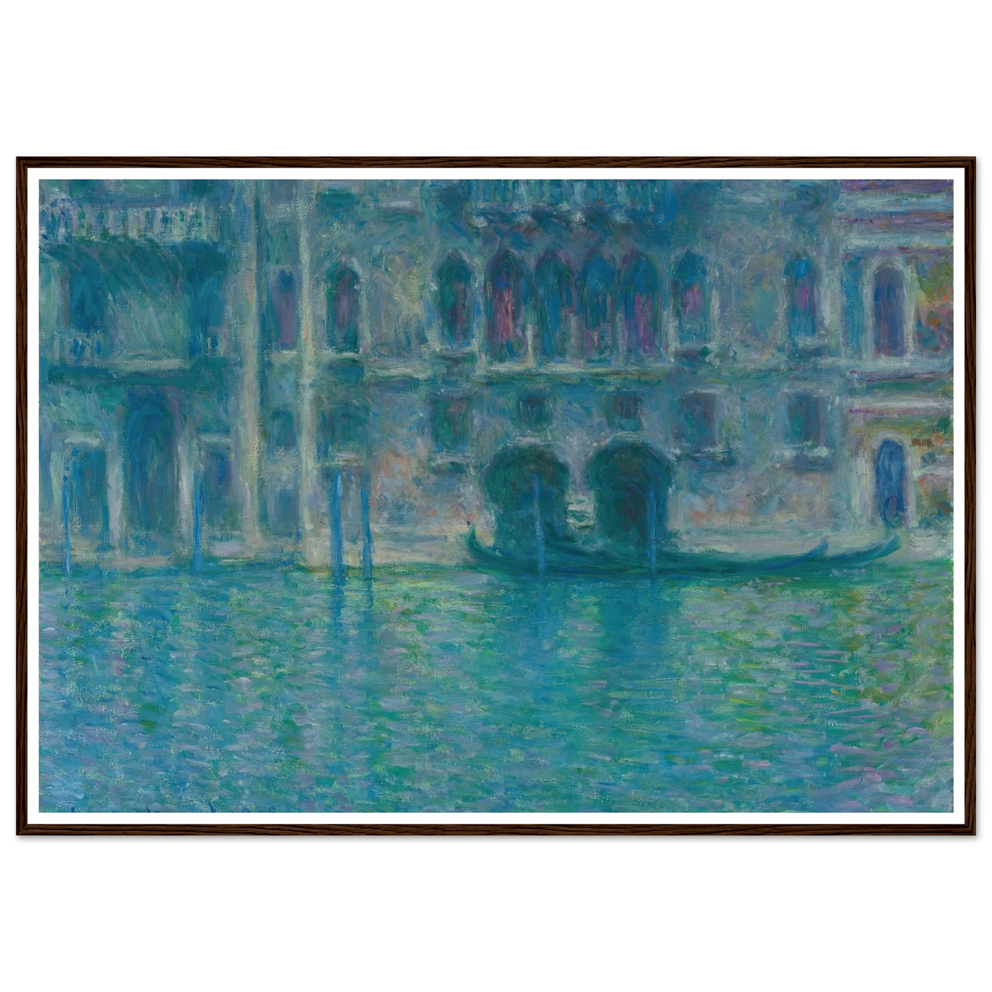 Palazzo da Mula, Venice (1908) Art Print | Claude Monet - Framed Poster - 30x40 cm / 12x16″ - Black frame
