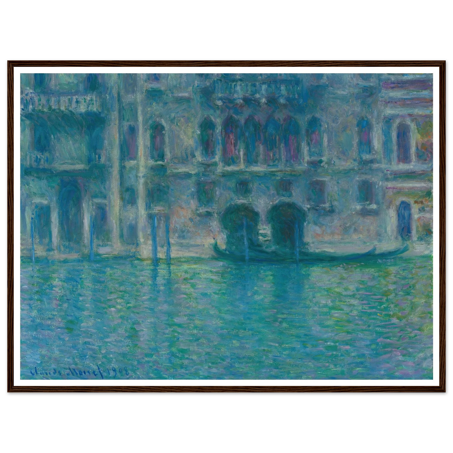 Palazzo da Mula, Venice (1908) Art Print | Claude Monet - Framed Poster - 30x40 cm / 12x16″ - Black frame